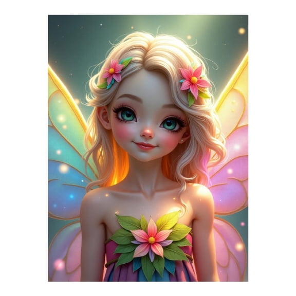 Diamond Art Kit for Adults, Flower Elf Print No.88 Diamond Painting for Adults Beginners, 5D DIY Diamond Art Painting Kits, Colorful Diamond Painting Craft for Home Decor 12x16