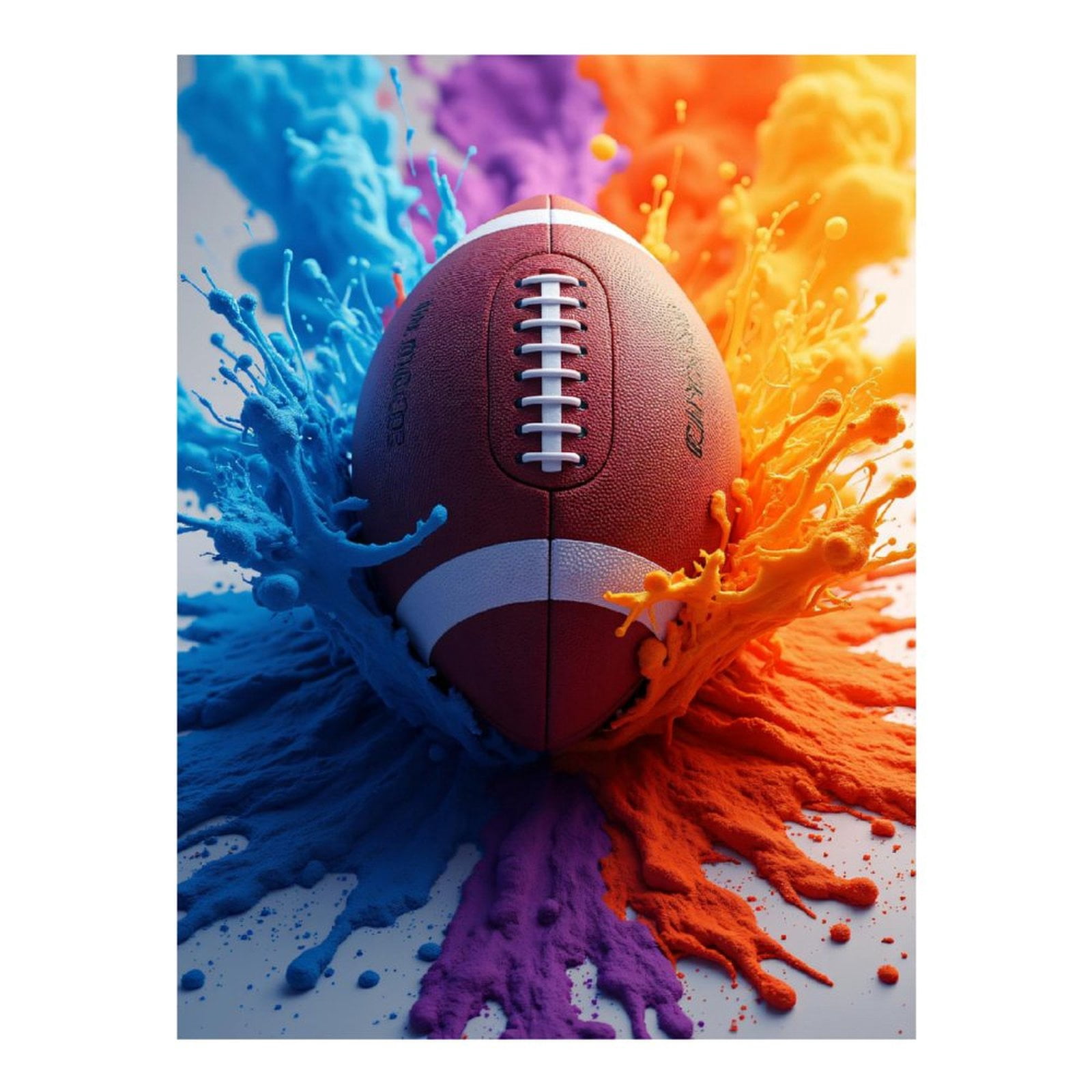 Diamond Art Kit for Adults, Football Color Splash Art Diamond Painting for Adults Beginners, 5D DIY Diamond Art Painting Kits, Colorful Diamond Painting Craft for Home Decor 12x16