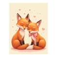 thumbnail image 1 of Diamond Art Kit for Adults, Fox Couple with Hearts And Bow Diamond Painting for Adults Beginners, 5D DIY Diamond Art Painting Kits, Colorful Diamond Painting Craft for Home Decor 12x16, 1 of 7