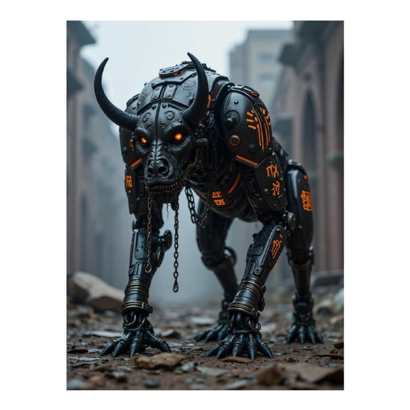 Diamond Art Kit for Adults, Futuristic Robotic Beast Street Scene Diamond Painting for Adults Beginners, DIY Diamond Art Painting Kits, 5D Diamond Painting Crafts for Home Decor 12x16 Frameless