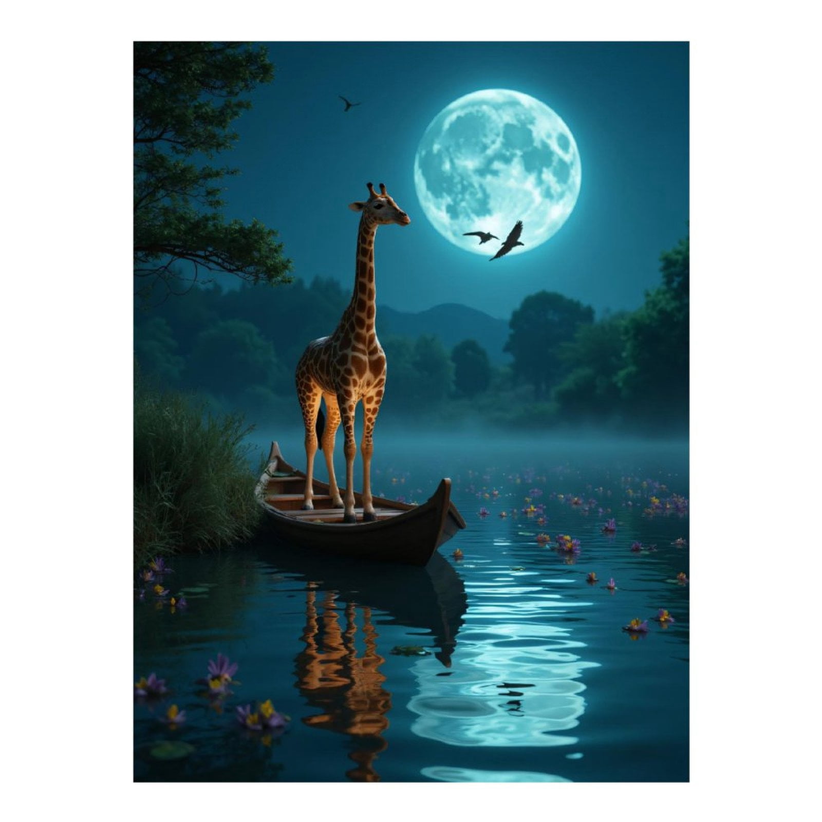 Sanjee 5D Special Shape Diamond Art Kit - Giraffe Pattern, 12x12 Inch Canvas, Crystal Rhinestones, DIY Diamond Painting For Adults, Home Wall Decoration