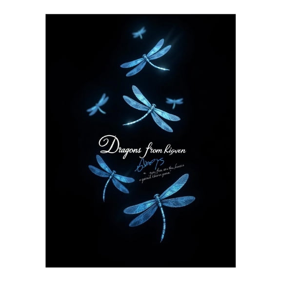 Diamond Art Kit for Adults, Glowing Blue Dragonflies Night Sky Diamond Painting for Adults Beginners, DIY Diamond Art Painting Kits, 5D Diamond Painting Crafts for Home Decor 12x16 Frameless