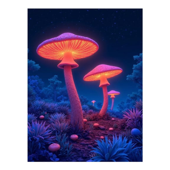 Diamond Art Kit for Adults, Glowing Enchanted Forest Night Scene Diamond Painting for Adults Beginners, 5D DIY Diamond Art Painting Kits, Colorful Diamond Painting Craft for Home Decor 12x16