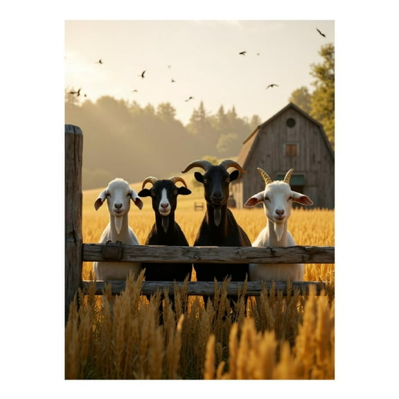 Diamond Art Kit for Adults, Goats In Golden Field Diamond Painting for Adults Beginners, DIY Diamond Art Painting Kits, 5D Diamond Painting Crafts for Home Decor 12x16 Frameless