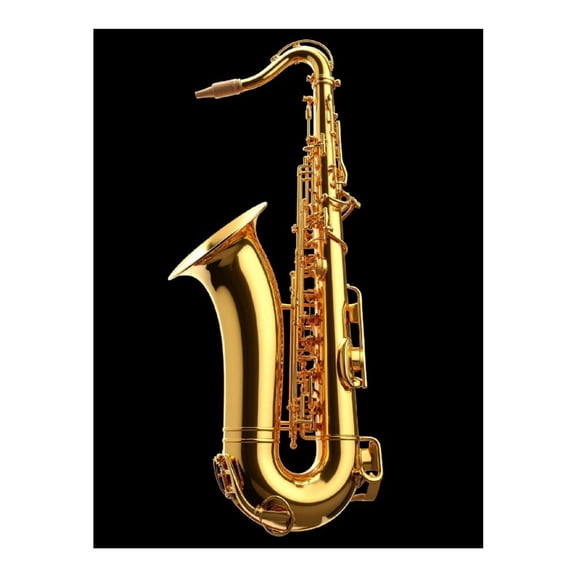 Diamond Art Kit for Adults, Golden Brass Saxophone Music Instrument Diamond Painting for Adults Beginners, DIY Diamond Art Painting Kits, 5D Diamond Painting Crafts for Home Decor 12x16 Frameless