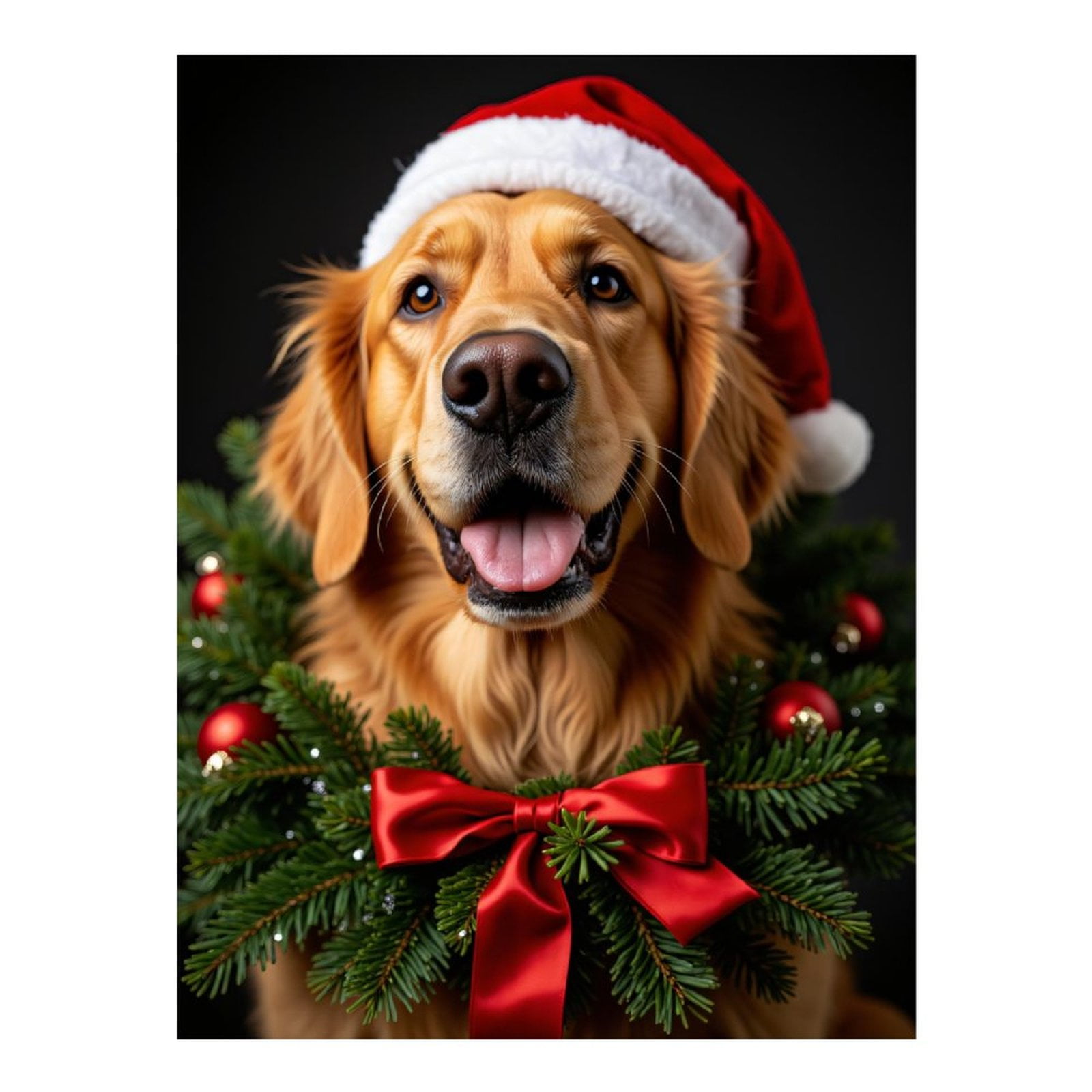 Diamond Art Kit for Adults, Golden Retriever Christmas Wreath Diamond Painting for Adults Beginners, DIY Diamond Art Painting Kits, 5D Diamond Painting Crafts for Home Decor 12x16 Frameless