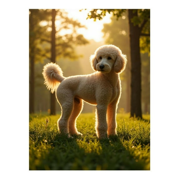 Diamond Art Kit for Adults, Golden Sunrise Dog In Forest Diamond Painting for Adults Beginners, DIY Diamond Art Painting Kits, 5D Diamond Painting Crafts for Home Decor 12x16 Frameless