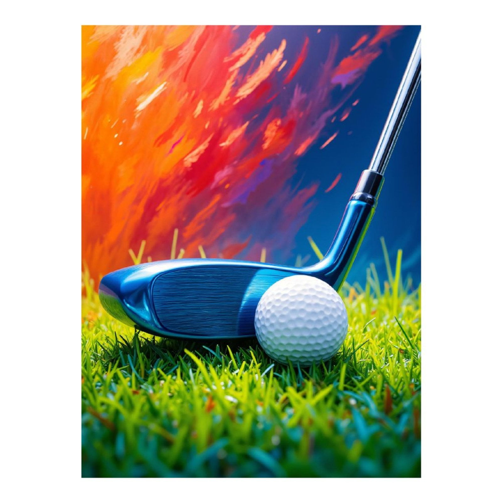 Diamond Art Kit for Adults, Golf Club Vibrant Grass Scene Diamond Painting for Adults Beginners, 5D DIY Diamond Art Painting Kits, Colorful Diamond Painting Craft for Home Decor 12x16