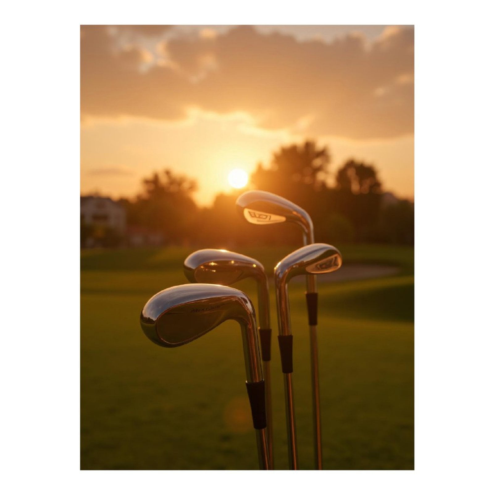 Diamond Art Kit for Adults, Golf Clubs Sunset Landscape Diamond Painting for Adults Beginners, 5D DIY Diamond Art Painting Kits, Colorful Diamond Painting Craft for Home Decor 12x16