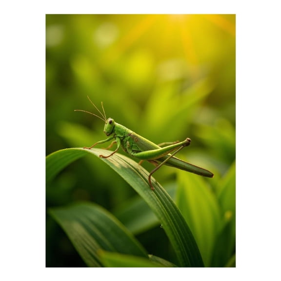 Diamond Art Kit for Adults, Green Grasshopper On Leaf Diamond Painting for Adults Beginners, DIY Diamond Art Painting Kits, 5D Diamond Painting Crafts for Home Decor 12x16 Frameless