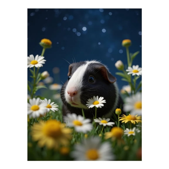 Diamond Art Kit for Adults, Guinea Pig Starry Field Diamond Painting for Adults Beginners, DIY Diamond Art Painting Kits, 5D Diamond Painting Crafts for Home Decor 12x16 Frameless