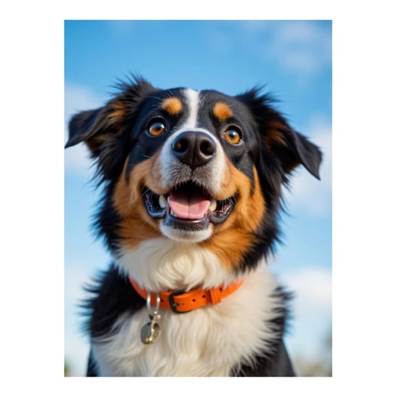 Diamond Art Kit for Adults, Happy Dog With Orange Collar Diamond Painting for Adults Beginners, DIY Diamond Art Painting Kits, 5D Diamond Painting Crafts for Home Decor 12x16 Frameless