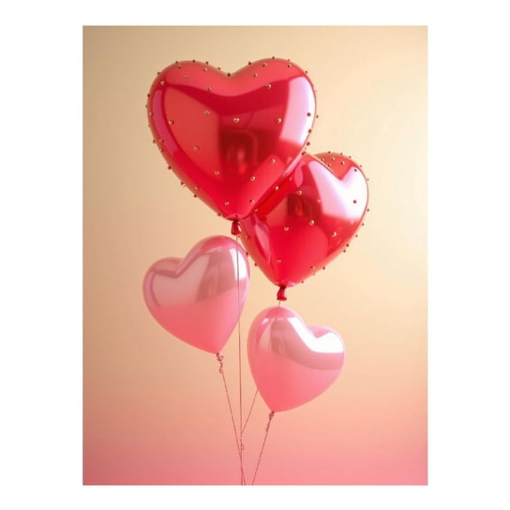 Diamond Art Kit for Adults, Heart Shaped Balloons Festive Mood Diamond Painting for Adults Beginners, 5D DIY Diamond Art Painting Kits, Colorful Diamond Painting Craft for Home Decor 12x16