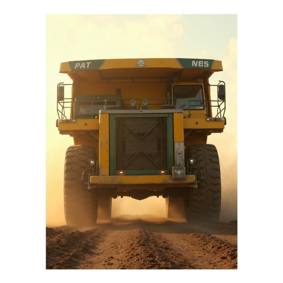 Diamond Art Kit for Adults, Heavy Duty Mining Truck Dusty Road Diamond Painting for Adults Beginners, 5D DIY Diamond Art Painting Kits, Colorful Diamond Painting Craft for Home Decor 12x16