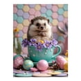 thumbnail image 1 of Diamond Art Kit for Adults, Hedgehog In Teacup With Flowers Diamond Painting for Adults Beginners, 5D DIY Diamond Art Painting Kits, Colorful Diamond Painting Craft for Home Decor 12x16, 1 of 7