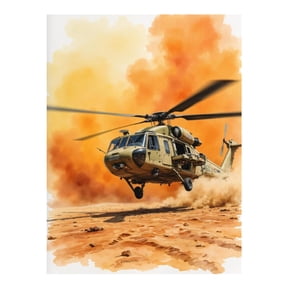 Diamond Art Kit for Adults, Helicopter Sandstorm Desert Scene Diamond Painting for Adults Beginners, 5D DIY Diamond Art Painting Kits, Colorful Diamond Painting Craft for Home Decor 12x16 Frameless