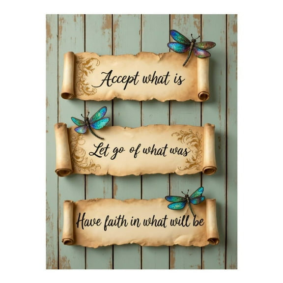 Diamond Art Kit for Adults, Inspirational Scroll Dragonflies Diamond Painting for Adults Beginners, DIY Diamond Art Painting Kits, 5D Diamond Painting Crafts for Home Decor 12x16 Frameless