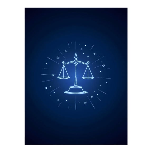 Diamond Art Kit for Adults, Justice Scales Bright Blue Glow Diamond Painting for Adults Beginners, DIY Diamond Art Painting Kits, 5D Diamond Painting Crafts for Home Decor 12x16 Frameless