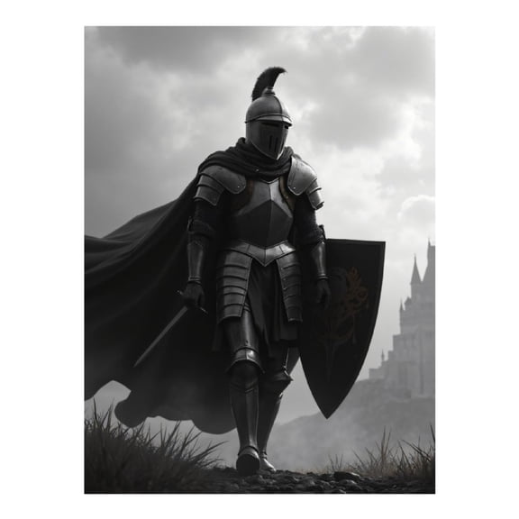 Diamond Art Kit for Adults, Knight In Armor With Shield Diamond Painting for Adults Beginners, 5D DIY Diamond Art Painting Kits, Colorful Diamond Painting Craft for Home Decor 12x16