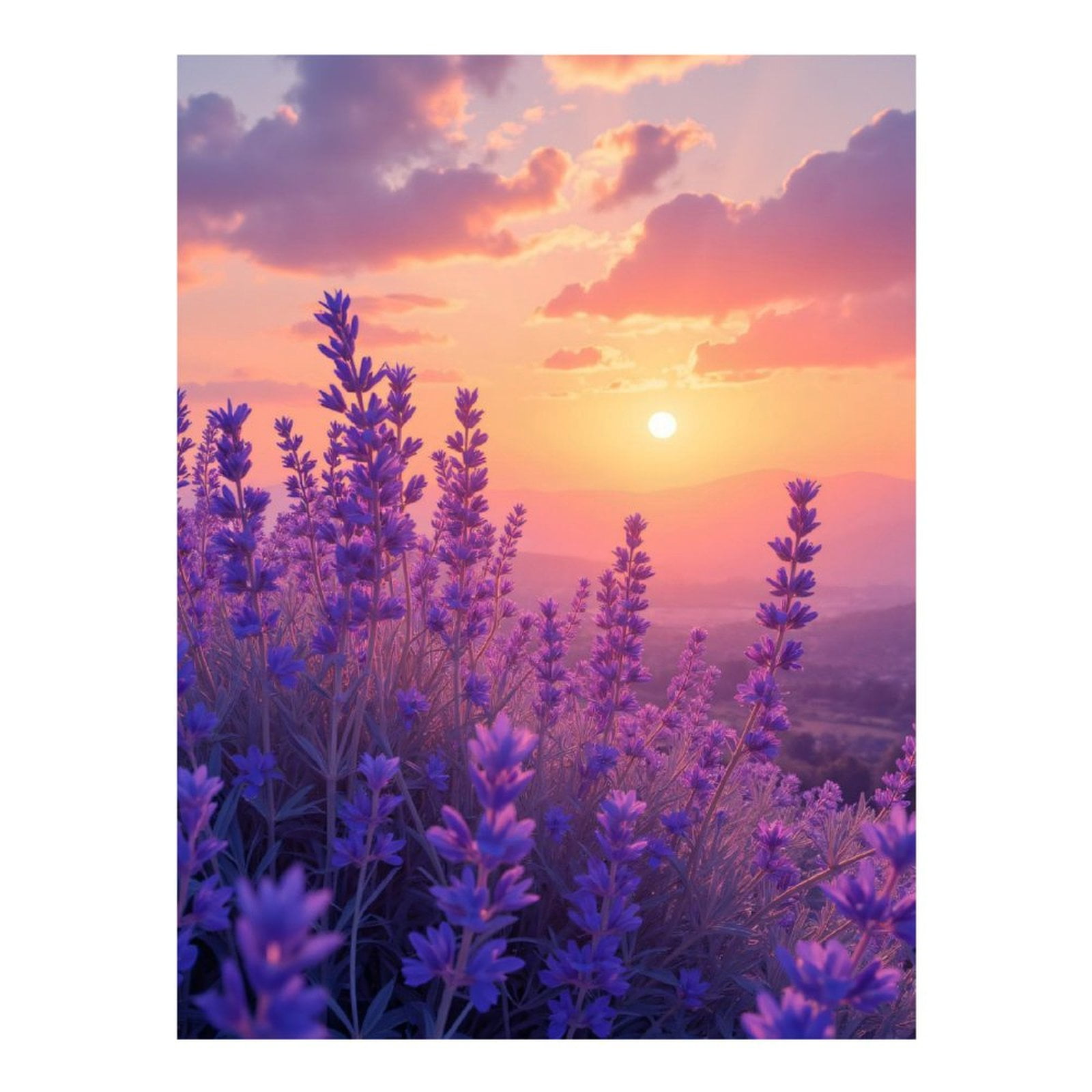 ダイヤモンドアートクラブDACLake Serenity DIY Art Kit Diamond Art Kit for Adults, Lavender Sunset Serenity Vista Diamond