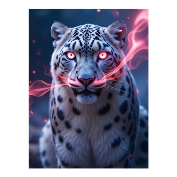 Diamond Art Kit for Adults, Leopard Mystical Glowing Eyes Aura Diamond Painting for Adults Beginners, DIY Diamond Art Painting Kits, 5D Diamond Painting Crafts for Home Decor 12x16 Frameless