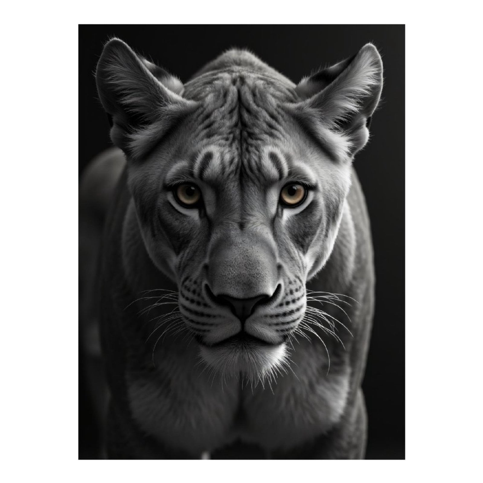 Image result for Diamond Art Kit for Adults, Lioness Face Monochrome Portrait Diamond ...