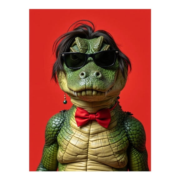 Diamond Art Kit for Adults, Lizard With Sunglasses And Bowtie Diamond Painting for Adults Beginners, DIY Diamond Art Painting Kits, 5D Diamond Painting Crafts for Home Decor 12x16 Frameless