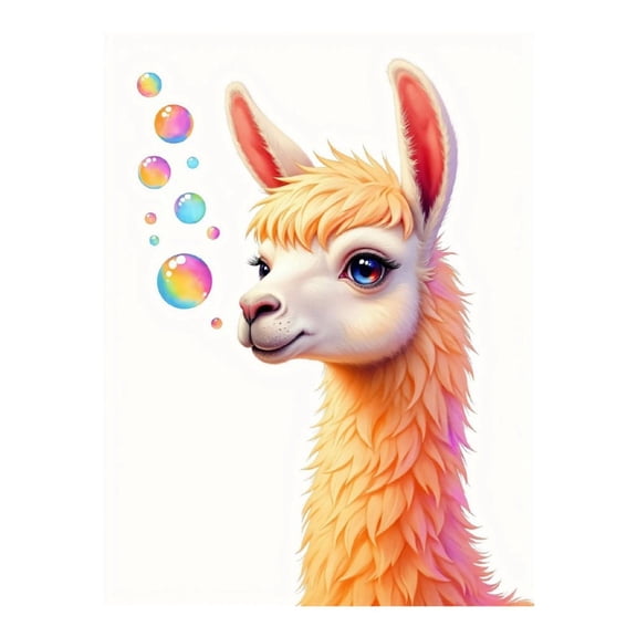 Diamond Art Kit for Adults, Llama Pastel Dream Bubbles Diamond Painting for Adults Beginners, DIY Diamond Art Painting Kits, 5D Diamond Painting Crafts for Home Decor 12x16 Frameless