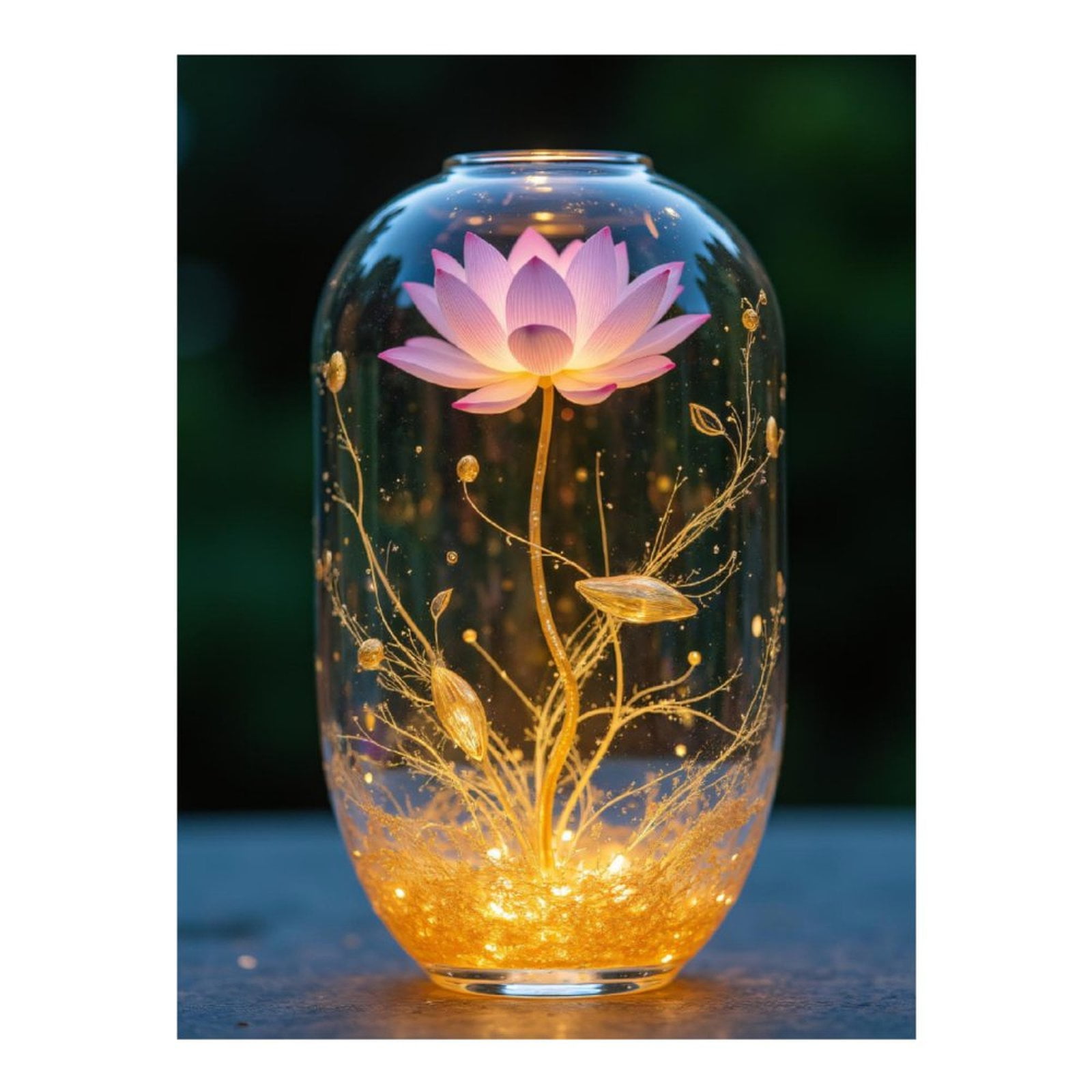 Diamond Art Kit for Adults, Lotus Light Glass Enchantment Diamond Painting for Adults Beginners, DIY Diamond Art Painting Kits, 5D Diamond Painting Crafts for Home Decor 12x16 Frameless