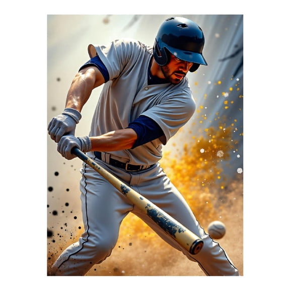 Diamond Art Kit for Adults, Modern Baseball Print No.19 Diamond Painting for Adults Beginners, 5D DIY Diamond Art Painting Kits, Colorful Diamond Painting Craft for Home Decor 12x16