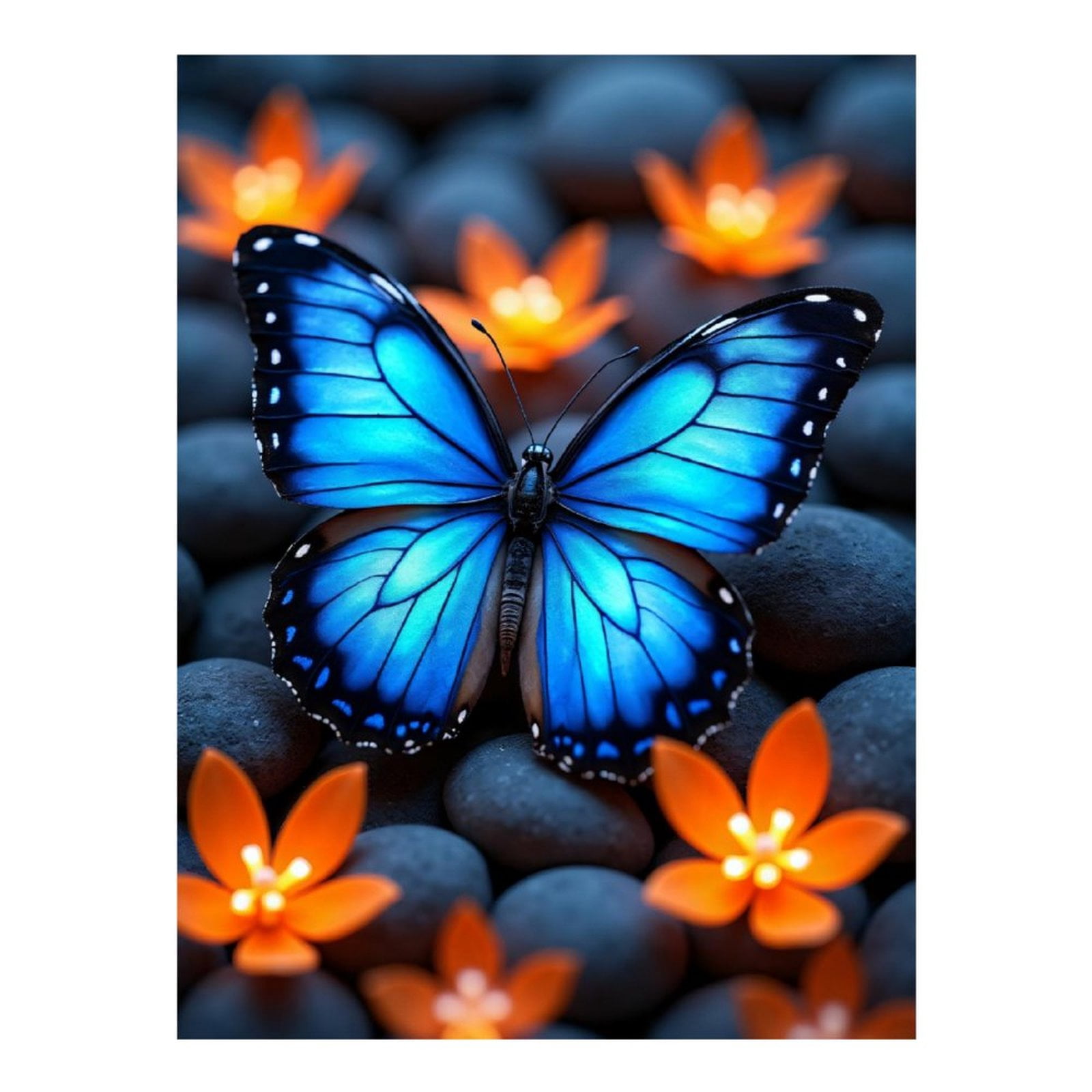 Diamond Art Kit for Adults, Modern Butterfly Azure Print No.1163 Diamond Painting for Adults Beginners, 5D DIY Diamond Art Painting Kits, Colorful Diamond Painting Craft for Home Decor 12x16