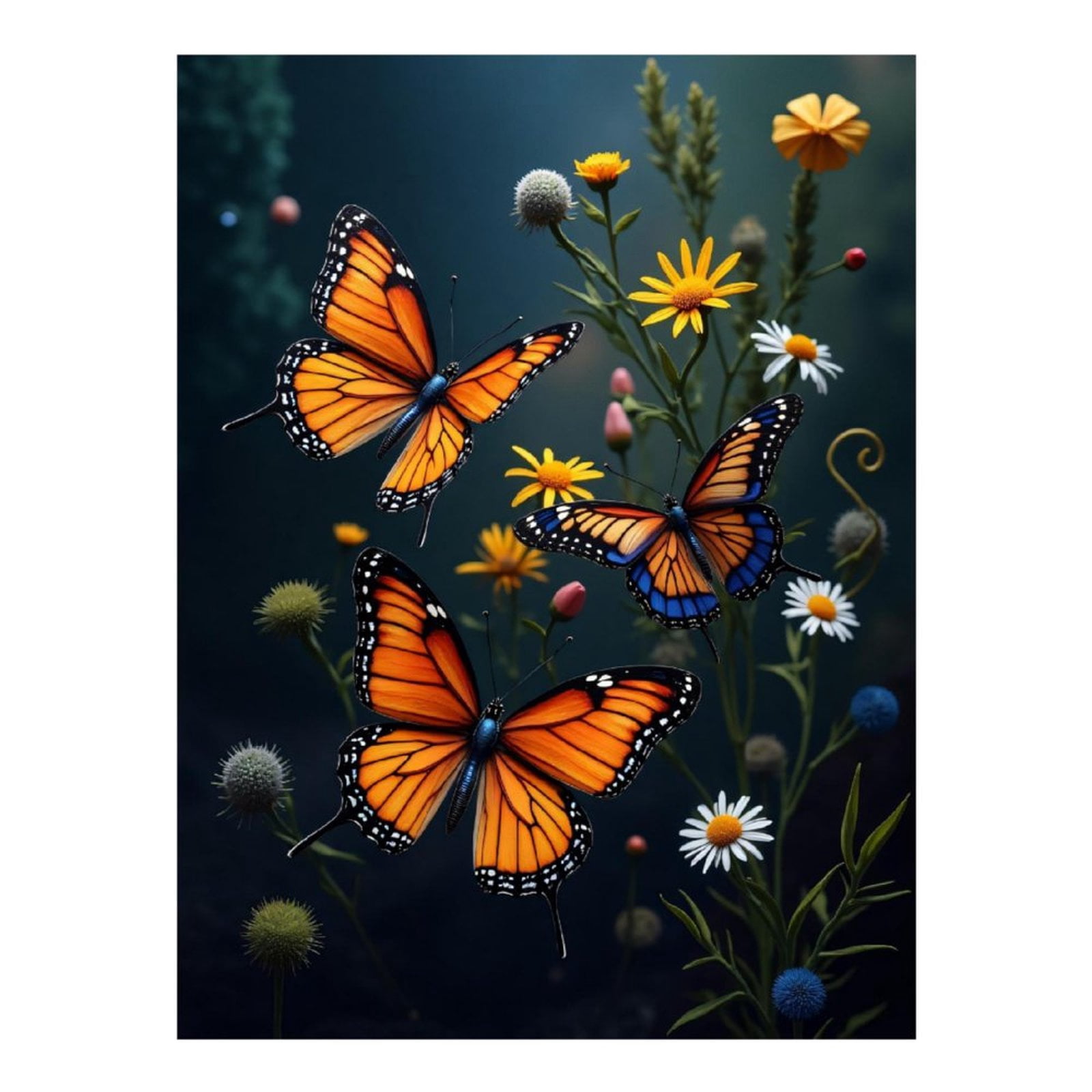 Diamond Art Kit for Adults, Modern Butterfly Orange Print No.1061 Diamond Painting for Adults Beginners, 5D DIY Diamond Art Painting Kits, Colorful Diamond Painting Craft for Home Decor 12x16