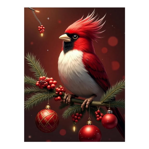Diamond Art Kit for Adults, Modern Cardinal Bird Print No.9 Diamond Painting for Adults Beginners, 5D DIY Diamond Art Painting Kits, Colorful Diamond Painting Craft for Home Decor 12x16