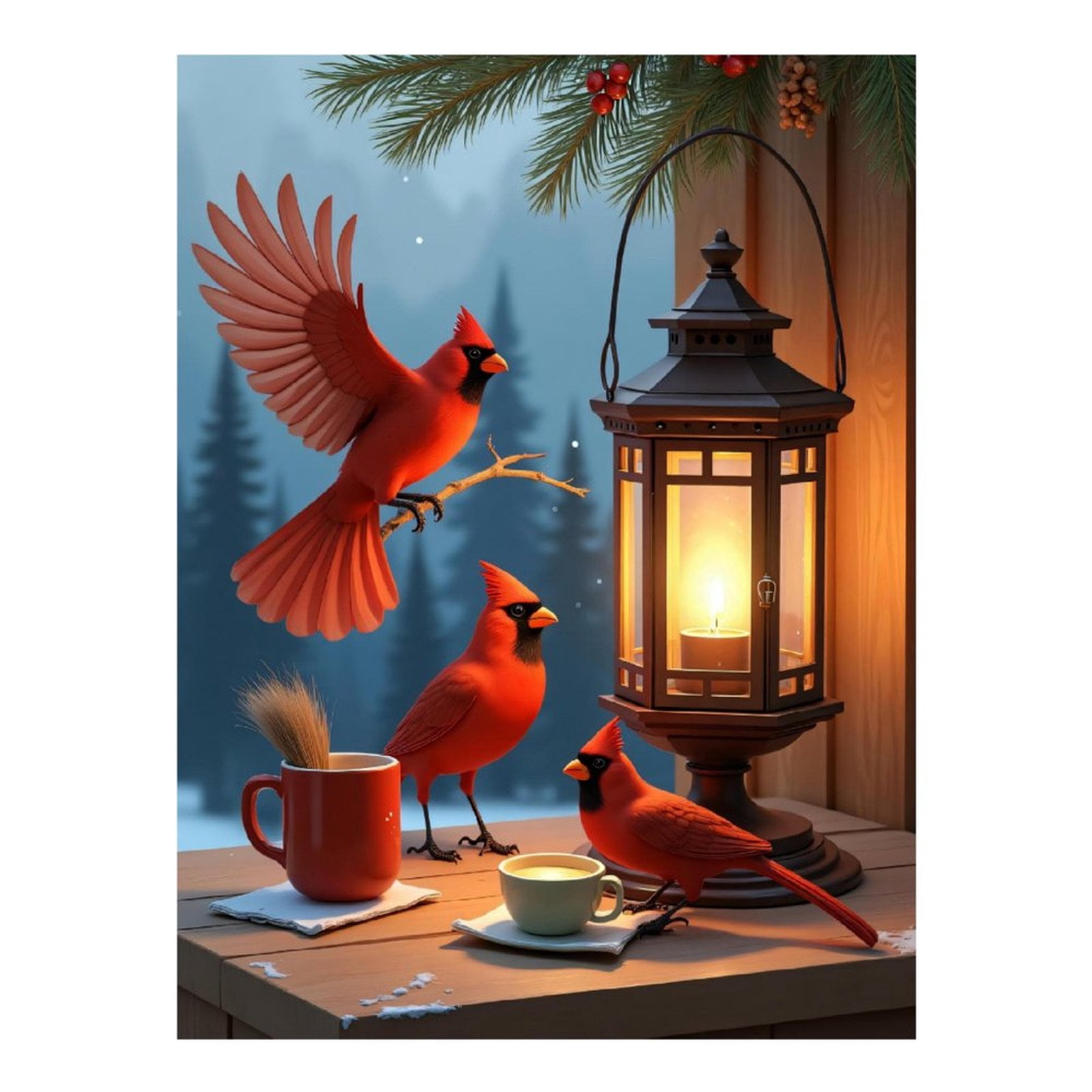 Diamond Art Kit for Adults, Modern Cardinal Bird Red Print No.68 Diamond Painting for Adults Beginners, 5D DIY Diamond Art Painting Kits, Colorful Diamond Painting Craft for Home Decor 12x16