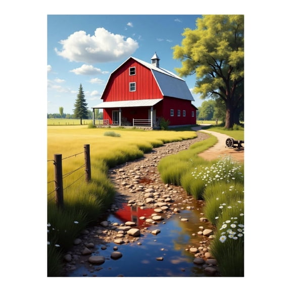 Diamond Art Kit for Adults, Modern Country House Print No.24 Diamond Painting for Adults Beginners, 5D DIY Diamond Art Painting Kits, Colorful Diamond Painting Craft for Home Decor 12x16