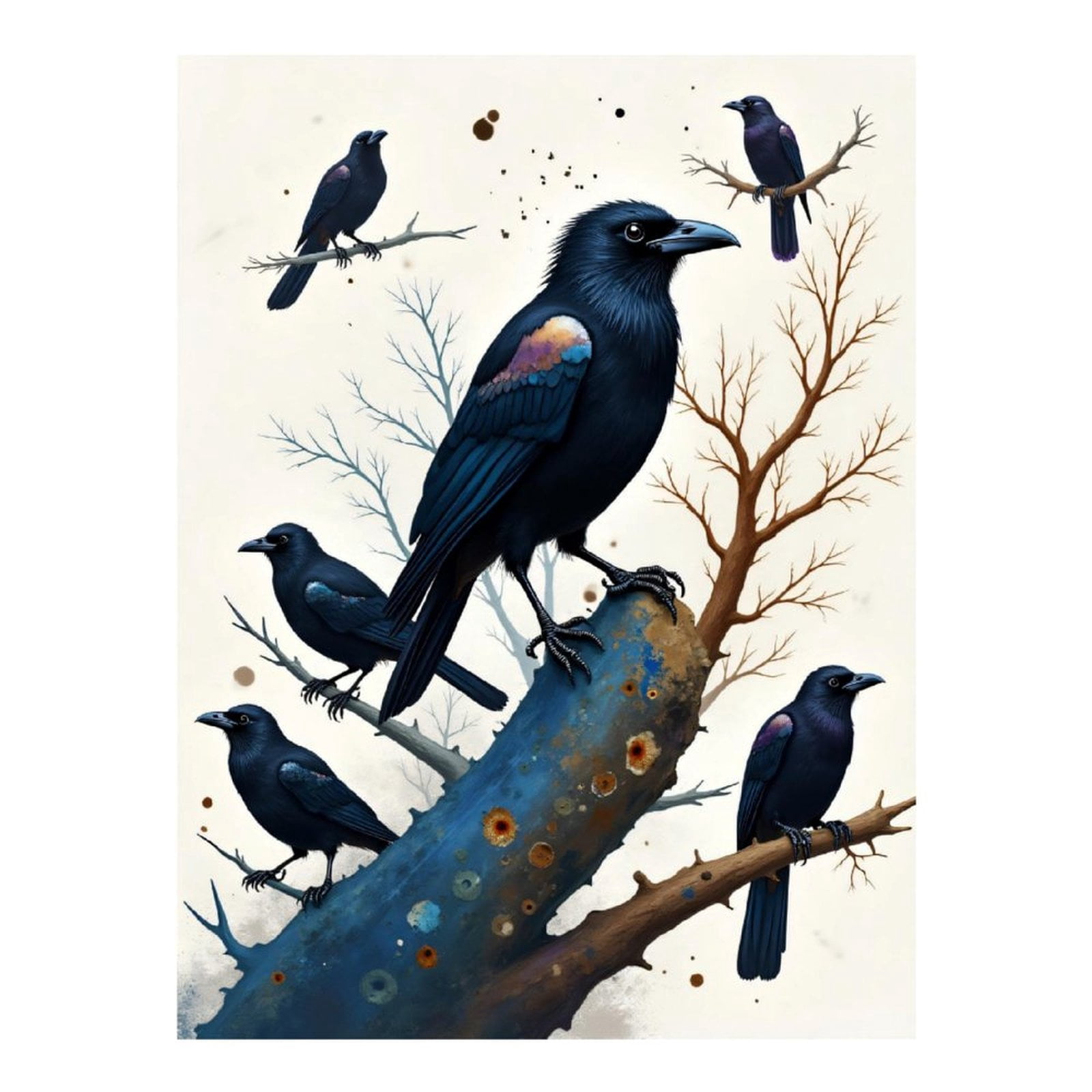 Diamond Art Kit for Adults, Modern Realistic Crow Print No.68 Diamond Painting for Adults Beginners, 5D DIY Diamond Art Painting Kits, Colorful Diamond Painting Craft for Home Decor 12x16