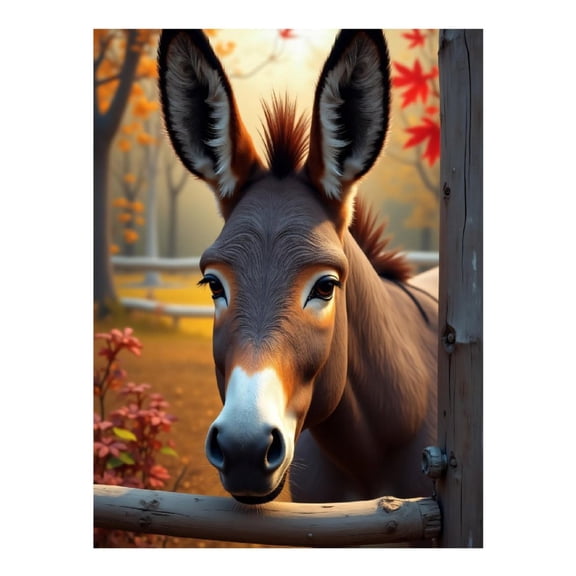Diamond Art Kit for Adults, Modern Realistic Donkey Print No.25 Diamond Painting for Adults Beginners, 5D DIY Diamond Art Painting Kits, Colorful Diamond Painting Craft for Home Decor 12x16