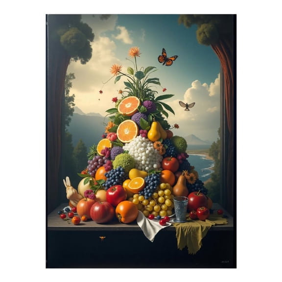 Diamond Art Kit for Adults, Modern Realistic Fruit Print No.7 Diamond Painting for Adults Beginners, 5D DIY Diamond Art Painting Kits, Colorful Diamond Painting Craft for Home Decor 12x16