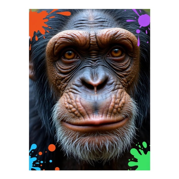 Diamond Art Kit for Adults, Monkey Colorful Expression Art Diamond Painting for Adults Beginners, 5D DIY Diamond Art Painting Kits, Colorful Diamond Painting Craft for Home Decor 12x16