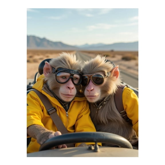 Diamond Art Kit for Adults, Monkeys Road Trip Adventure Diamond Painting for Adults Beginners, DIY Diamond Art Painting Kits, 5D Diamond Painting Crafts for Home Decor 12x16 Frameless