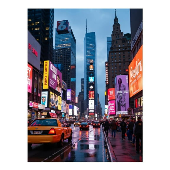 Diamond Art Kit for Adults, New York City Night Lights Street Diamond Painting for Adults Beginners, 5D DIY Diamond Art Painting Kits, Colorful Diamond Painting Craft for Home Decor 12x16
