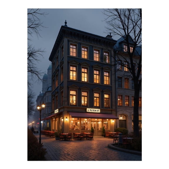 Diamond Art Kit for Adults, Nighttime Cafe On Cozy Street Diamond Painting for Adults Beginners, DIY Diamond Art Painting Kits, 5D Diamond Painting Crafts for Home Decor 12x16 Frameless