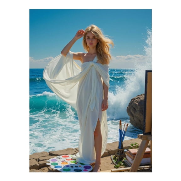 Diamond Art Kit for Adults, Ocean Breeze Art Model Waves Diamond Painting for Adults Beginners, 5D DIY Diamond Art Painting Kits, Colorful Diamond Painting Craft for Home Decor 12x16