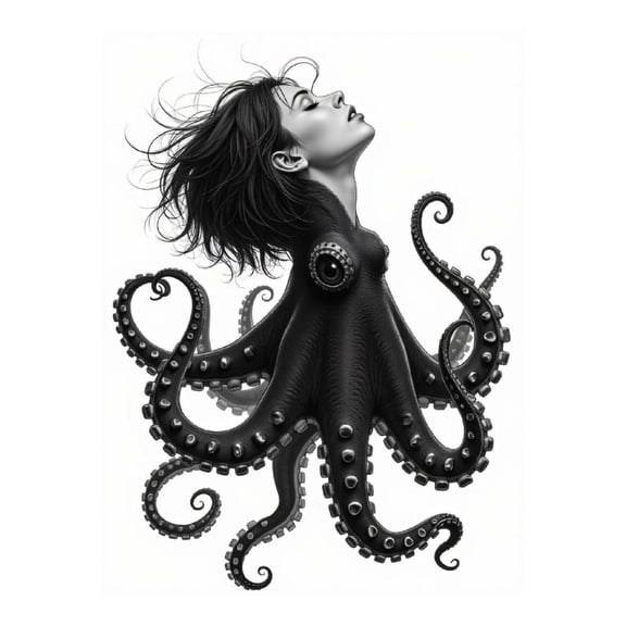 Diamond Art Kit for Adults, Octopus Fusion Fantasy Art Diamond Painting for Adults Beginners, DIY Diamond Art Painting Kits, 5D Diamond Painting Crafts for Home Decor 12x16 Frameless