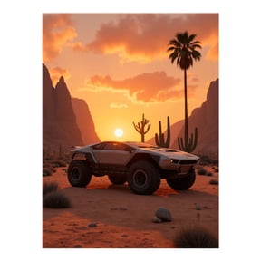 Diamond Art Kit for Adults, Offroad Desert Sunset Adventure Diamond Painting for Adults Beginners, DIY Diamond Art Painting Kits, 5D Diamond Painting Crafts for Home Decor 12x16 Frameless