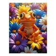 thumbnail image 1 of Diamond Art Kit for Adults, Orange Frog Colorful Blossoms Diamond Painting for Adults Beginners, 5D DIY Diamond Art Painting Kits, Colorful Diamond Painting Craft for Home Decor 12x16, 1 of 7