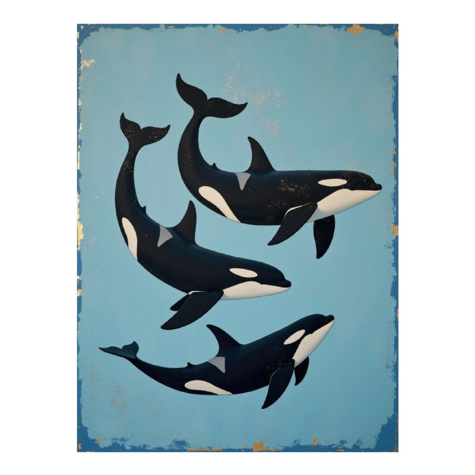 Diamond Art Kit for Adults, Orca Trio Ocean Art Diamond Painting for Adults Beginners, 5D DIY Diamond Art Painting Kits, Colorful Diamond Painting Craft for Home Decor 12x16