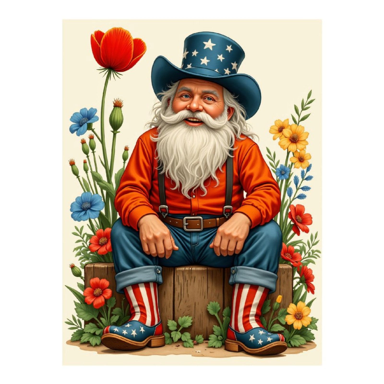 Diamond Art Kit for Adults, Patriotic Senior Floral Setting Diamond Painting for Adults Beginners, 5D DIY Diamond Art Painting Kits, Colorful Diamond Painting Craft for Home Decor 12x16