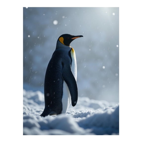 Diamond Art Kit for Adults, Penguin Snowfall Serene Portrait Diamond Painting for Adults Beginners, 5D DIY Diamond Art Painting Kits, Colorful Diamond Painting Craft for Home Decor 12x16