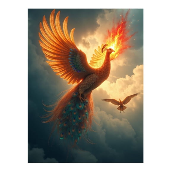 Diamond Art Kit for Adults, Phoenix Majestic Wings Flight Diamond Painting for Adults Beginners, DIY Diamond Art Painting Kits, 5D Diamond Painting Crafts for Home Decor 12x16 Frameless